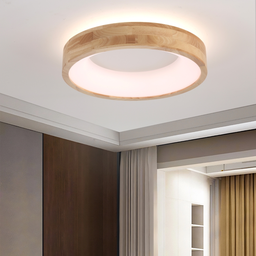 Brilagi - LED mennyezeti lámpa FALCON WOOD LED/30W/230V 3000/4000/6000K átm. 45 cm, fa kivitel