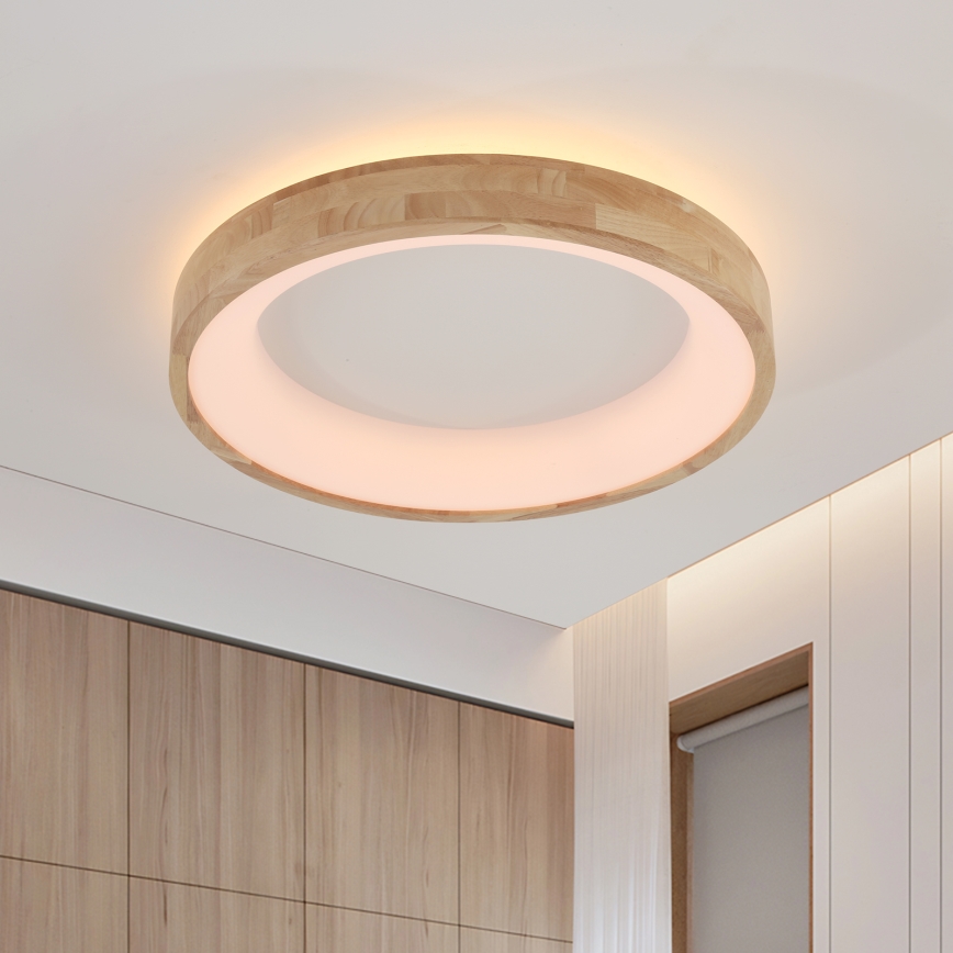 Brilagi - FALCON WOOD LED mennyezeti lámpatest, 40W, 230V, 3000/4000/6000K, Ø 60 cm, fa