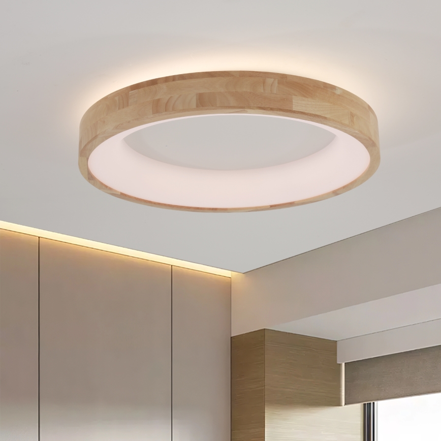 Brilagi - FALCON WOOD LED mennyezeti lámpatest, 40W, 230V, 3000/4000/6000K, Ø 60 cm, fa