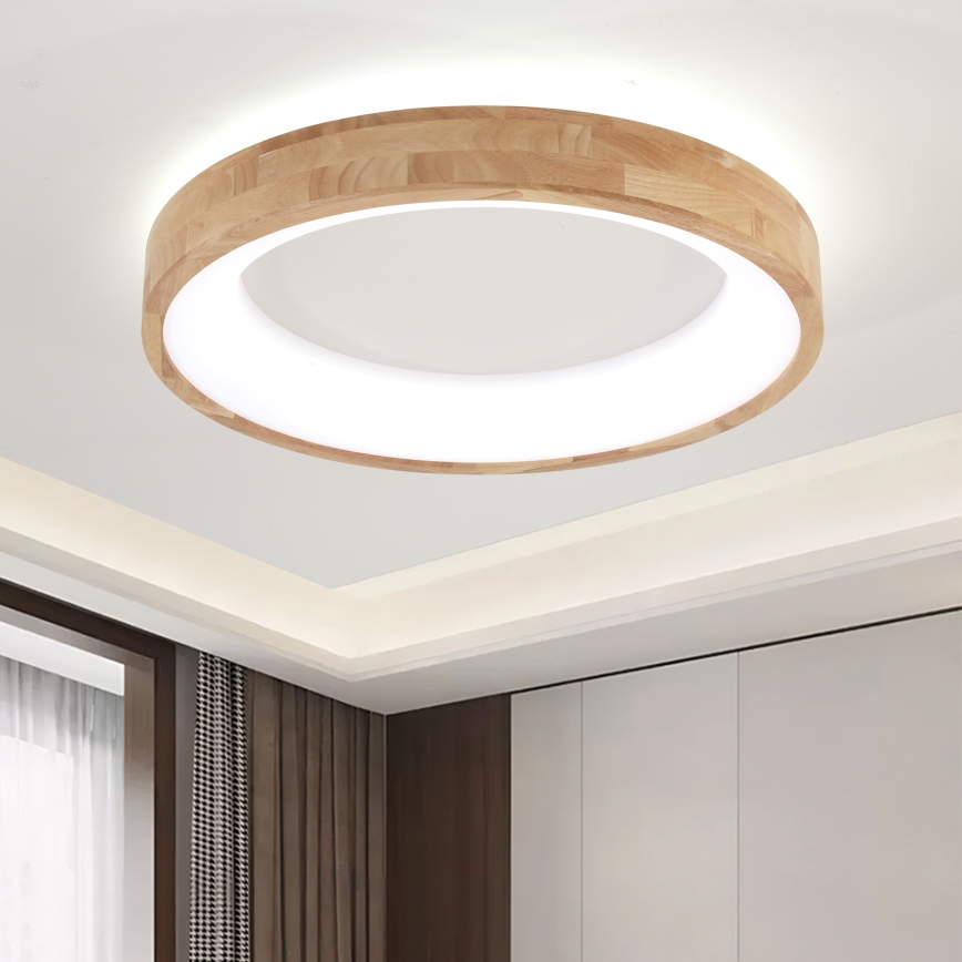 Brilagi - FALCON WOOD LED mennyezeti lámpatest, 40W, 230V, 3000/4000/6000K, Ø 60 cm, fa