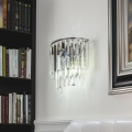 Brilagi - LED Fali kristály lámpa MOZART 2xE14/40W/230V fényezett króm