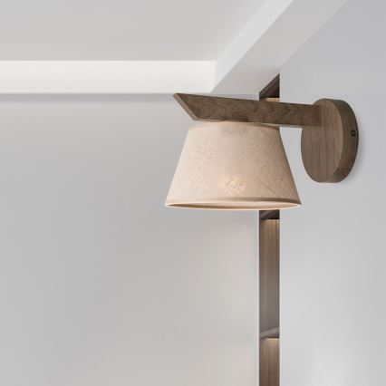 Brilagi - LED Fali lámpa ANTHONY 1xE14/40W/230V tölgy dió/bézs