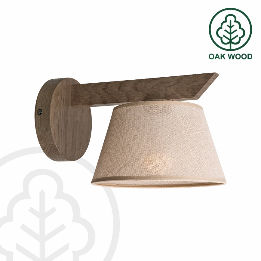 Brilagi - LED Fali lámpa ANTHONY 1xE14/40W/230V tölgy dió/bézs