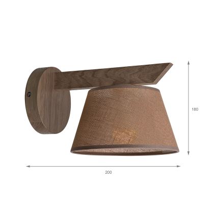 Brilagi - LED Fali lámpa ANTHONY 1xE14/40W/230V tölgy dióbarna