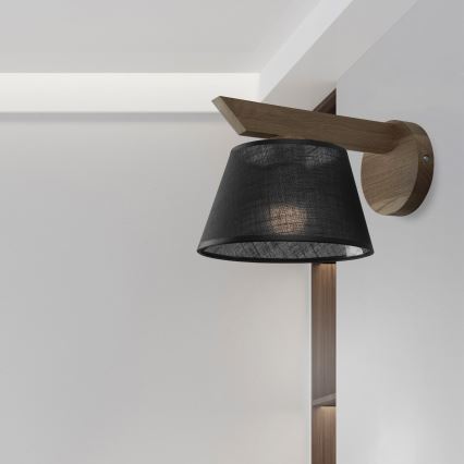 Brilagi - LED Fali lámpa ANTHONY 1xE14/40W/230V tölgy dió/fekete
