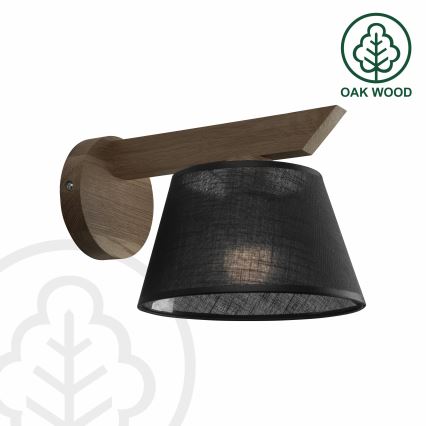Brilagi - LED Fali lámpa ANTHONY 1xE14/40W/230V tölgy dió/fekete