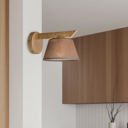 Brilagi - LED  Fali lámpa ANTHONY 1xE14/40W/230V tölgy/barna