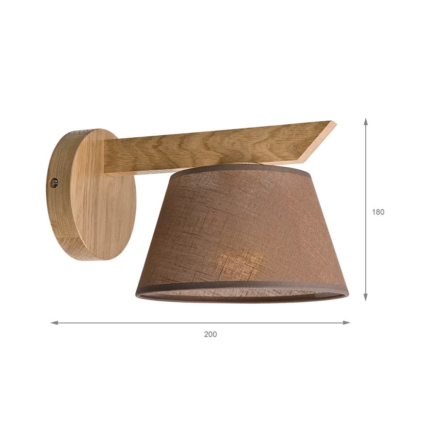 Brilagi - LED  Fali lámpa ANTHONY 1xE14/40W/230V tölgy/barna