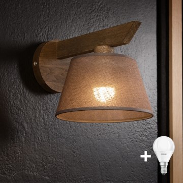 Brilagi - LED Fali lámpa ANTHONY 1xE14/40W/230V tölgy dióbarna