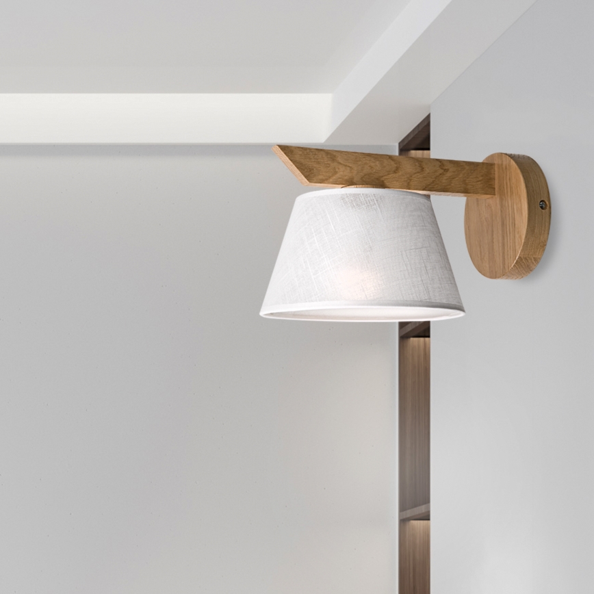 Brilagi - LED  Fali lámpa ANTHONY 1xE14/40W/230V tölgy/fehér