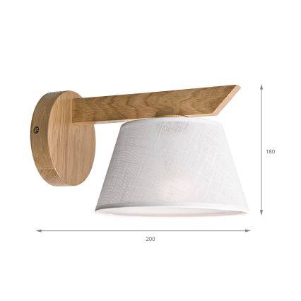 Brilagi - LED  Fali lámpa ANTHONY 1xE14/40W/230V tölgy/fehér