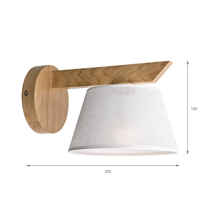 Brilagi - LED  Fali lámpa ANTHONY 1xE14/40W/230V tölgy/fehér