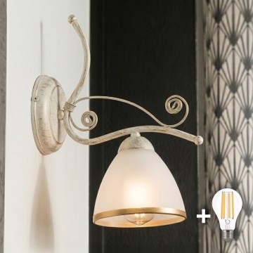 Brilagi - LED fali lámpa ANTICO 1xE27/60W/230V fehér patina