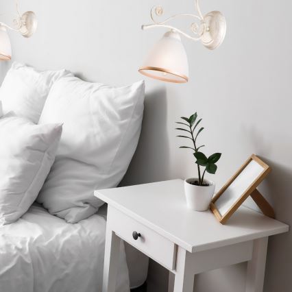 Brilagi - LED fali lámpa ANTICO 1xE27/60W/230V fehér patina