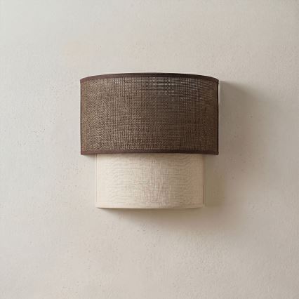 Brilagi - LED fali lámpa BOHO ECO 1xE27/10W/230V barna/krémszínű