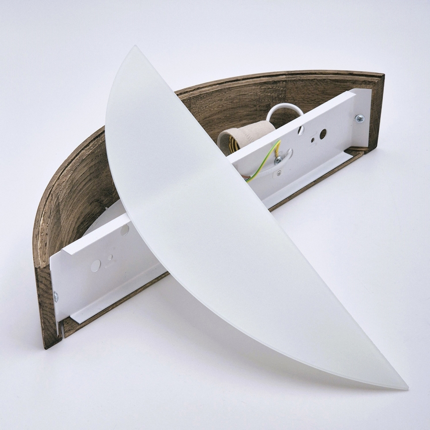 Brilagi - LED fali lámpa CARVALHO 1xE27/15W/230V tölgy dió