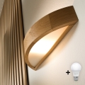 Brilagi - LED fali lámpa CARVALHO 1xE27/15W/230V tölgy