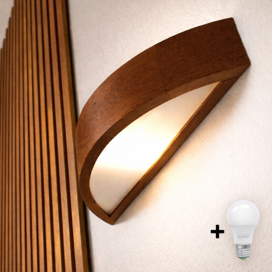 Brilagi - LED Fali lámpa CARVALHO 1xE27/60W/230V tölgy cseresznye