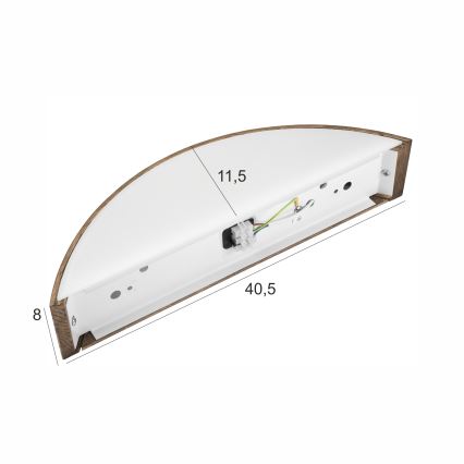 Brilagi - LED Fali lámpa CARVALHO 1xE27/60W/230V tölgy dió