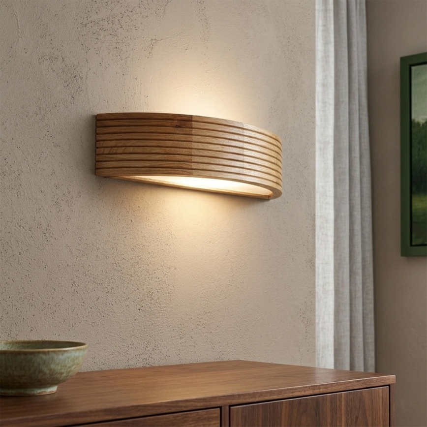 Brilagi - LED fali lámpa CARVALHO MODERN 1xE27/60W/230V tölgy