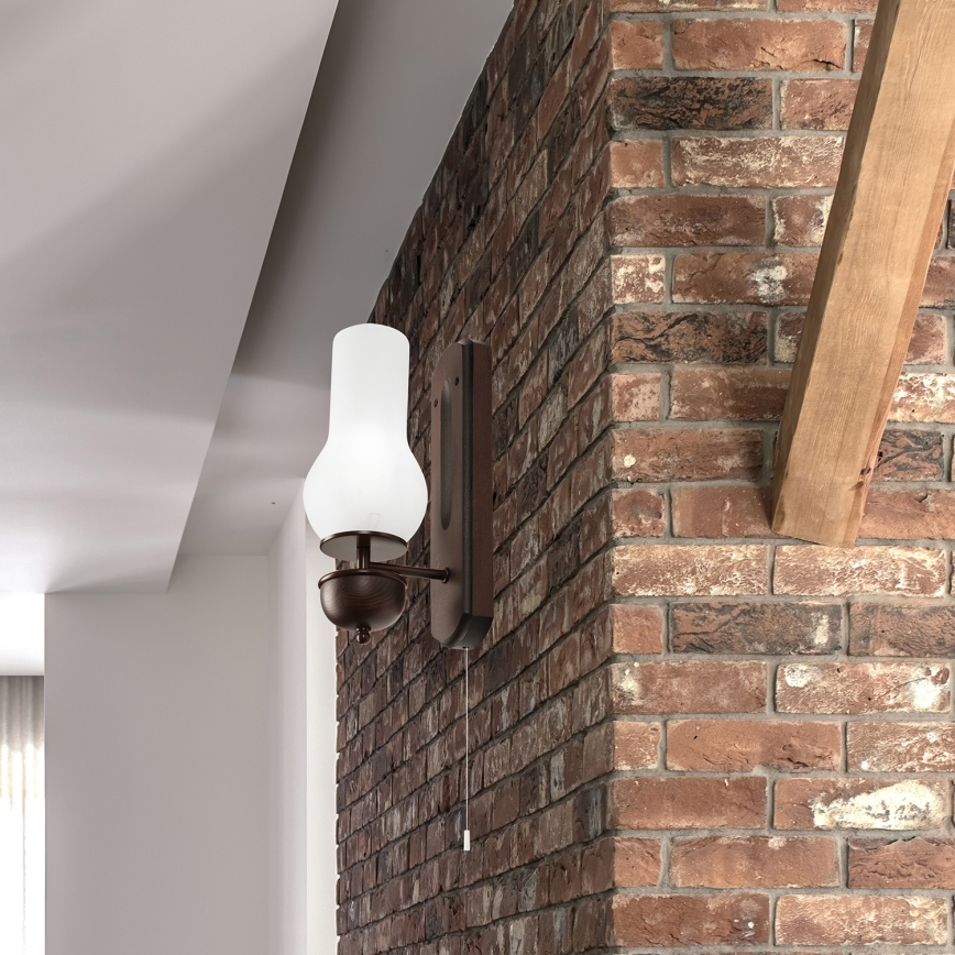 Brilagi - LED Fali lámpa COTTAGE 1xE14/40W/230V bükkfa/fehér