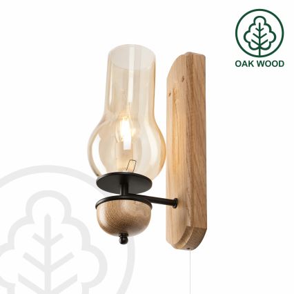 Brilagi - LED Fali lámpa COTTAGE 1xE14/40W/230V tölgy/barna
