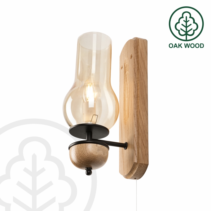 Brilagi - LED Fali lámpa COTTAGE 1xE14/40W/230V tölgy/barna