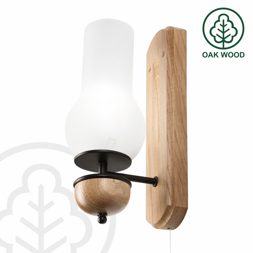 Brilagi - LED Fali lámpa COTTAGE 1xE14/40W/230V tölgy/fehér