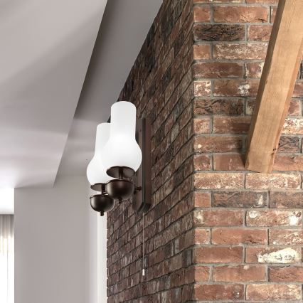 Brilagi - LED Fali lámpa COTTAGE 2xE14/40W/230V bükkfa/fehér