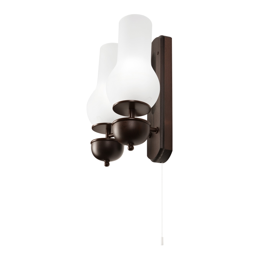 Brilagi - LED Fali lámpa COTTAGE 2xE14/40W/230V bükkfa/fehér