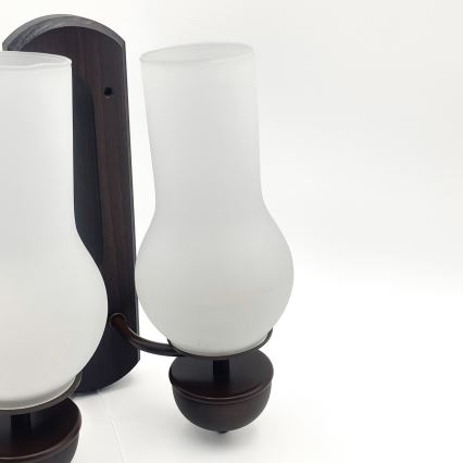 Brilagi - LED Fali lámpa COTTAGE 2xE14/40W/230V bükkfa/fehér