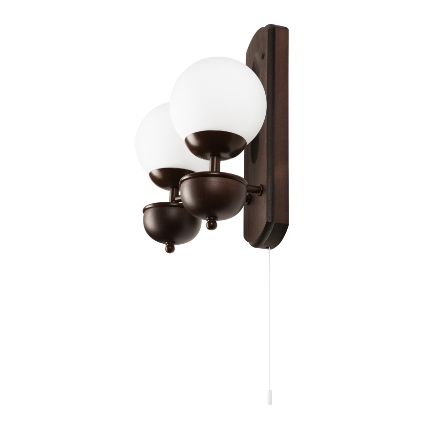 Brilagi - LED Fali lámpa COTTAGE 2xG9/40W/230V bükkfa/fehér