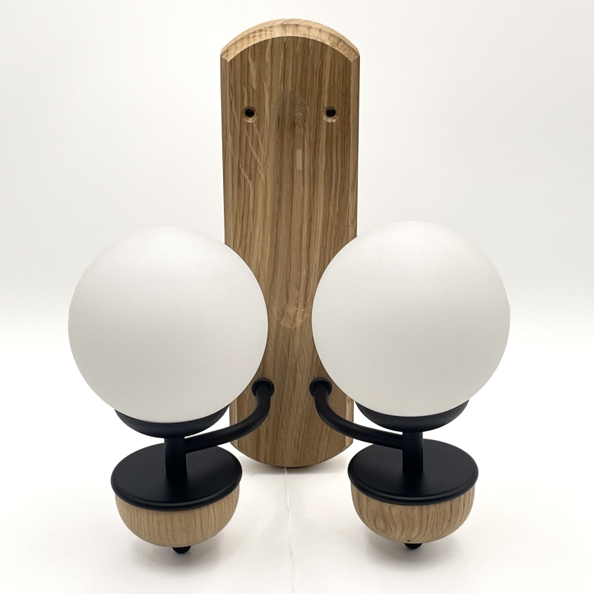 Brilagi - LED Fali lámpa COTTAGE 2xG9/40W/230V tölgy/fehér