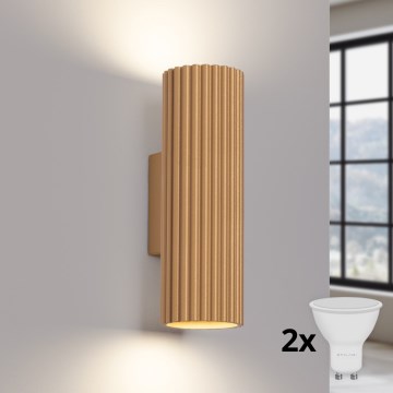 Brilagi - LED fali lámpa CRESTO 2xGU10/10W/230V 20 cm arany