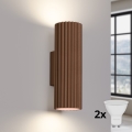 Brilagi - LED fali lámpa CRESTO 2xGU10/10W/230V 20 cm barna