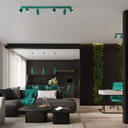 Brilagi - LED fali lámpa CRESTO 2xGU10/10W/230V 30 cm türkiz