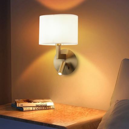 Brilagi - LED Fali lámpa DAYA 1xE14/40W/230V + LED/3W krémes/arany