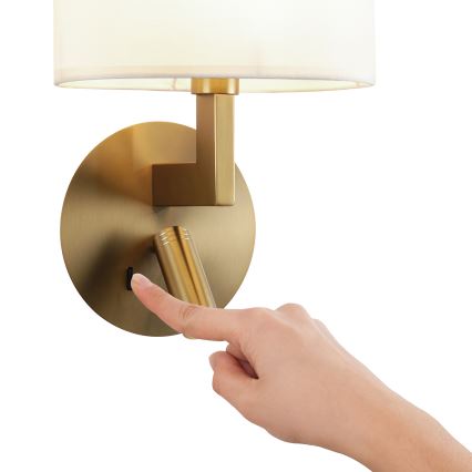 Brilagi - LED Fali lámpa DAYA 1xE14/40W/230V + LED/3W krémes/arany