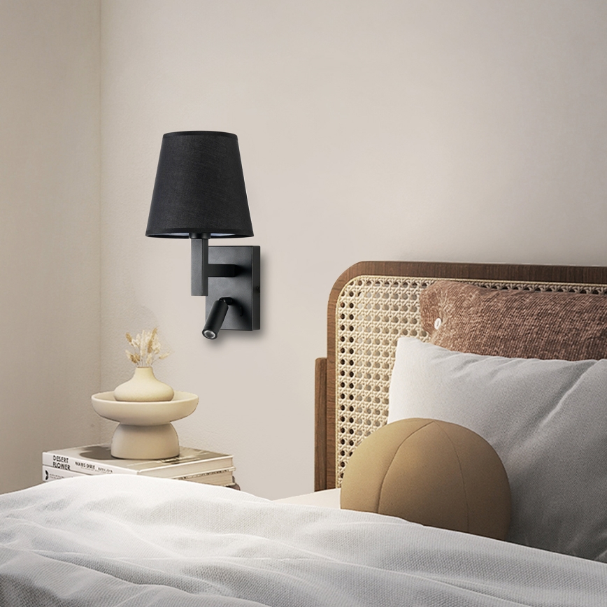 Brilagi - LED Fali lámpa DEYA 1xE14/40W/230V + LED/3W fekete