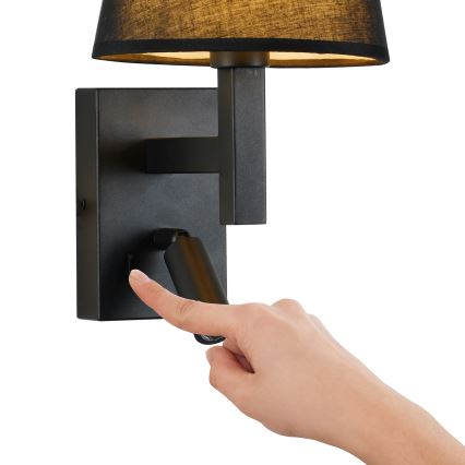 Brilagi - LED Fali lámpa DEYA 1xE14/40W/230V + LED/3W fekete