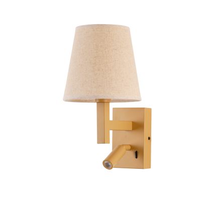 Brilagi - LED Fali lámpa DEYA 1xE14/40W/230V + LED/3W len/arany