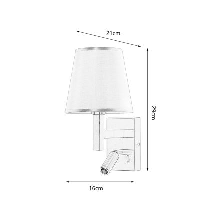 Brilagi - LED Fali lámpa DEYA 1xE14/40W/230V + LED/3W len/arany