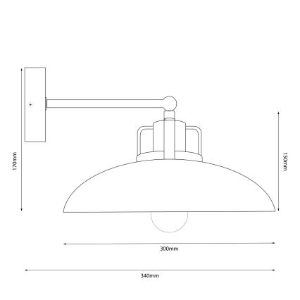 Brilagi - LED Fali lámpa FLAMENGO 1xE27/60W/230V fehér