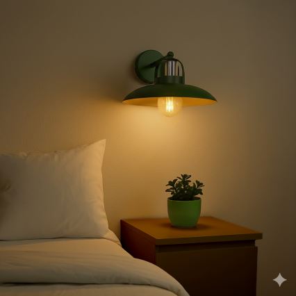 Brilagi - LED Fali lámpa FLAMENGO 1xE27/60W/230V zöld