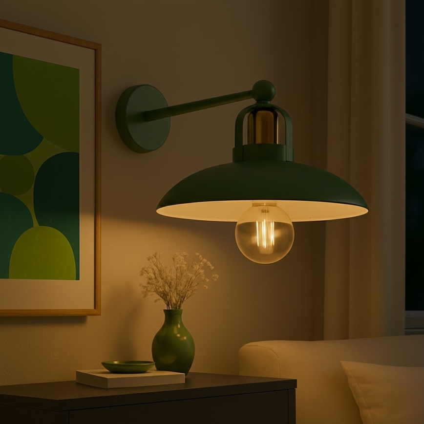 Brilagi - LED Fali lámpa FLAMENGO 1xE27/60W/230V zöld