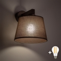 BRILAGI - LED fali lámpa LATTE 1xE27/15W/230V fenyő/barna