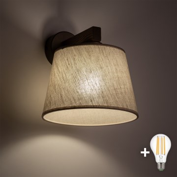 BRILAGI - LED fali lámpa LATTE 1xE27/15W/230V fenyő/bézs