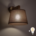 BRILAGI - LED fali lámpa LATTE SABIA 1xE27/15W/230V fenyő/barna