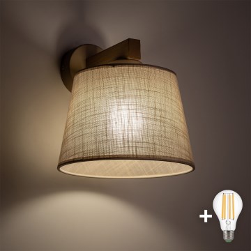 BRILAGI - LED fali lámpa LATTE SABIA 1xE27/15W/230V fenyő/bézs