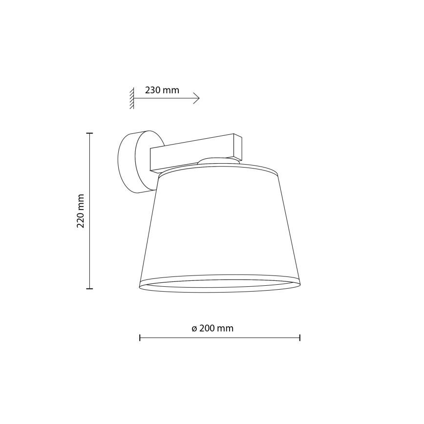 BRILAGI - LED fali lámpa LATTE SABIA 1xE27/15W/230V fenyő/bézs